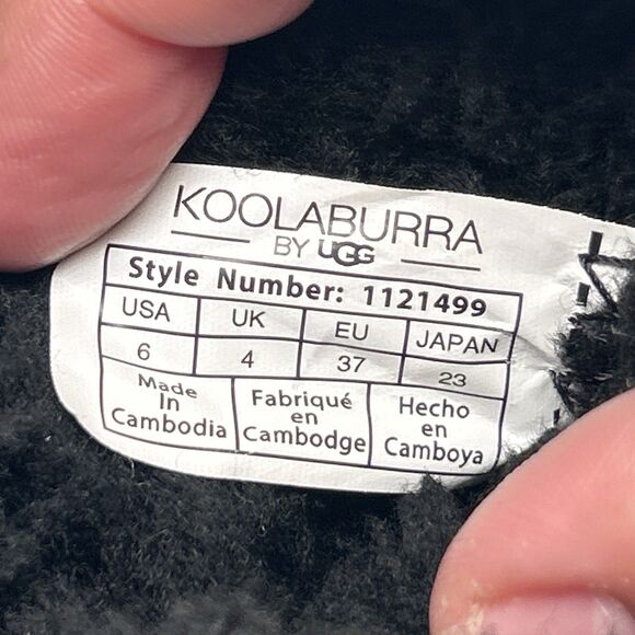 Koolaburra UGG Michon Black Suede Shearling Winter Boots Women’s 6 STORE MODEL - Picture 10 of 16